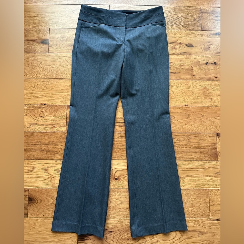 Women’s Express Editor Size 4R Dark Grey Wide Leg Trouser Dress Pants
